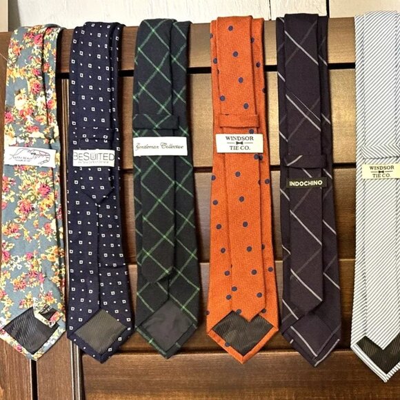 Lot Of 10 Saks Fifth Avenue,Knottery, Windsor, Beaux, Narrow 2.75” Luxury Ties - Picture 3 of 4